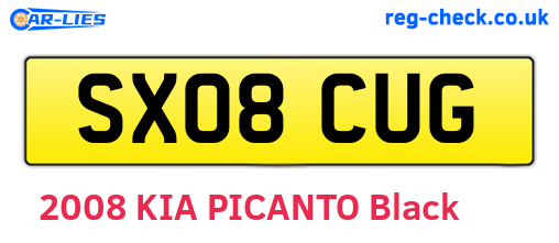 SX08CUG are the vehicle registration plates.