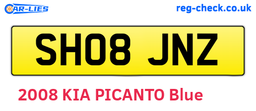 SH08JNZ are the vehicle registration plates.
