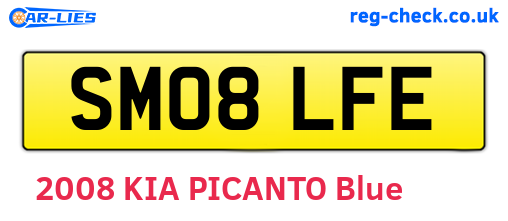 SM08LFE are the vehicle registration plates.
