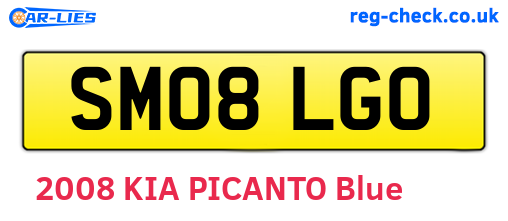 SM08LGO are the vehicle registration plates.