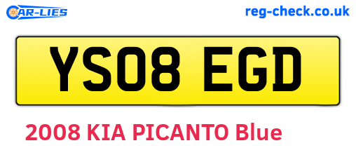 YS08EGD are the vehicle registration plates.