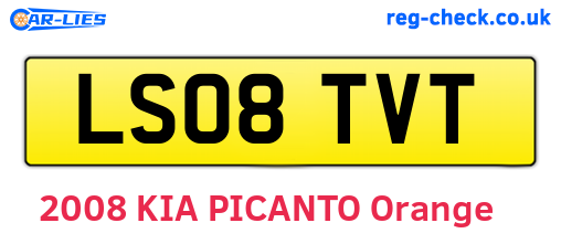 LS08TVT are the vehicle registration plates.