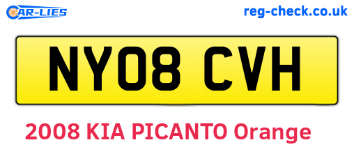 NY08CVH are the vehicle registration plates.