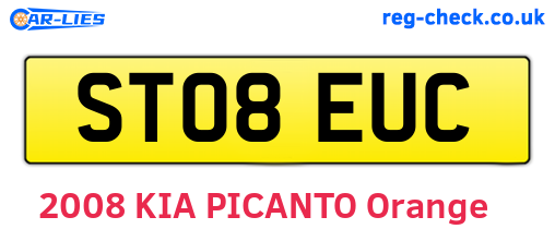ST08EUC are the vehicle registration plates.