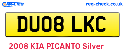 DU08LKC are the vehicle registration plates.