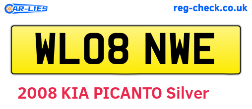 WL08NWE are the vehicle registration plates.