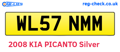 WL57NMM are the vehicle registration plates.