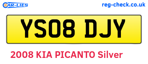YS08DJY are the vehicle registration plates.