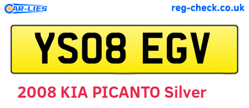YS08EGV are the vehicle registration plates.