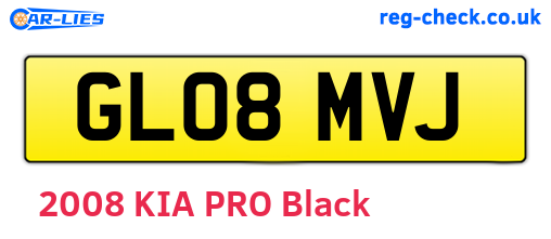 GL08MVJ are the vehicle registration plates.