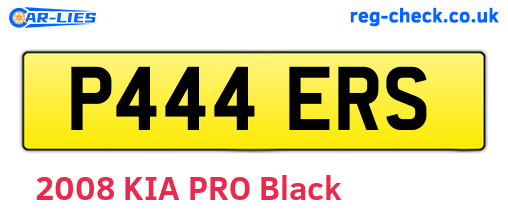 P444ERS are the vehicle registration plates.