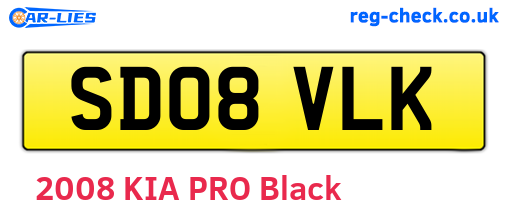 SD08VLK are the vehicle registration plates.