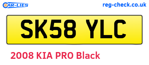 SK58YLC are the vehicle registration plates.