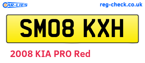 SM08KXH are the vehicle registration plates.