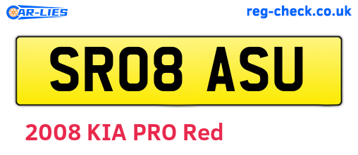 SR08ASU are the vehicle registration plates.