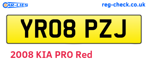 YR08PZJ are the vehicle registration plates.