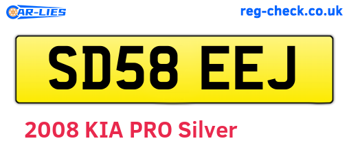 SD58EEJ are the vehicle registration plates.