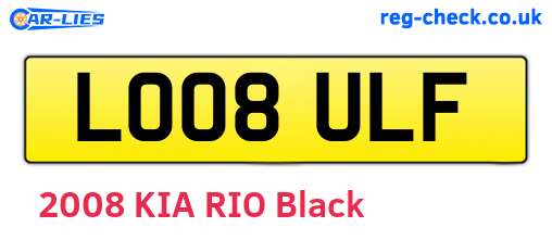 LO08ULF are the vehicle registration plates.