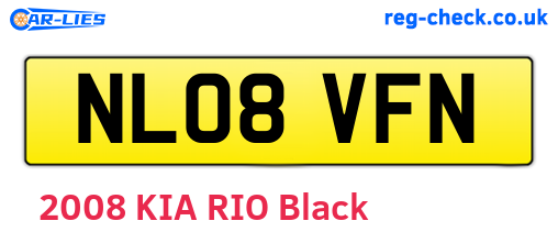 NL08VFN are the vehicle registration plates.