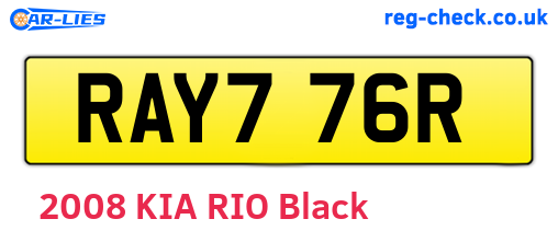 RAY776R are the vehicle registration plates.