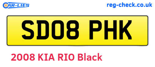 SD08PHK are the vehicle registration plates.