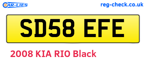 SD58EFE are the vehicle registration plates.