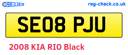 SE08PJU are the vehicle registration plates.