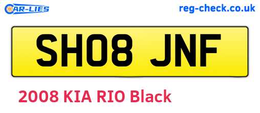 SH08JNF are the vehicle registration plates.