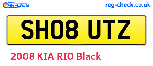 SH08UTZ are the vehicle registration plates.