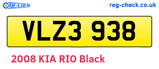 VLZ3938 are the vehicle registration plates.