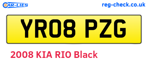 YR08PZG are the vehicle registration plates.