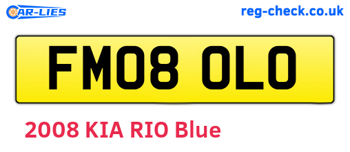 FM08OLO are the vehicle registration plates.