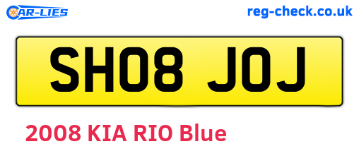SH08JOJ are the vehicle registration plates.