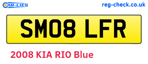 SM08LFR are the vehicle registration plates.