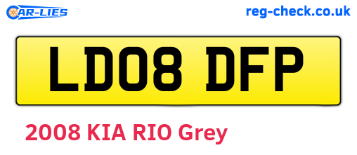 LD08DFP are the vehicle registration plates.