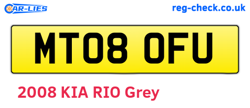 MT08OFU are the vehicle registration plates.