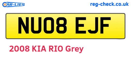 NU08EJF are the vehicle registration plates.
