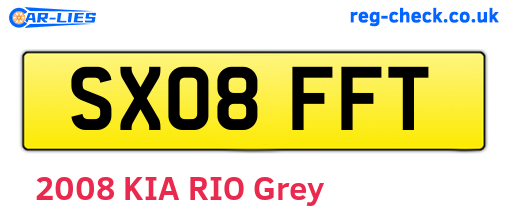 SX08FFT are the vehicle registration plates.