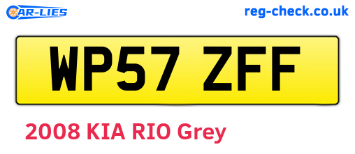 WP57ZFF are the vehicle registration plates.