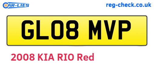 GL08MVP are the vehicle registration plates.