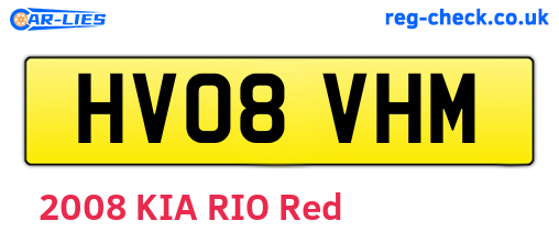 HV08VHM are the vehicle registration plates.