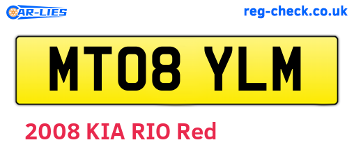 MT08YLM are the vehicle registration plates.