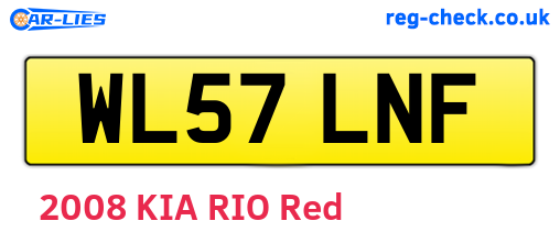 WL57LNF are the vehicle registration plates.