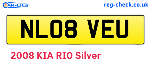 NL08VEU are the vehicle registration plates.