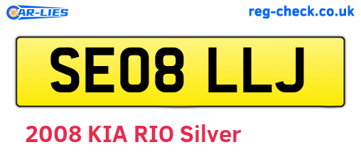 SE08LLJ are the vehicle registration plates.