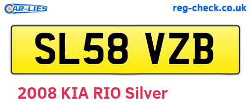 SL58VZB are the vehicle registration plates.