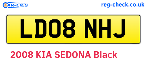 LD08NHJ are the vehicle registration plates.