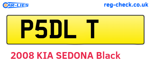 P5DLT are the vehicle registration plates.