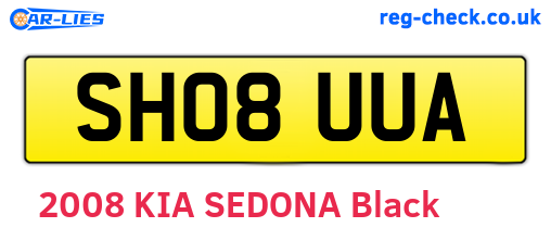 SH08UUA are the vehicle registration plates.