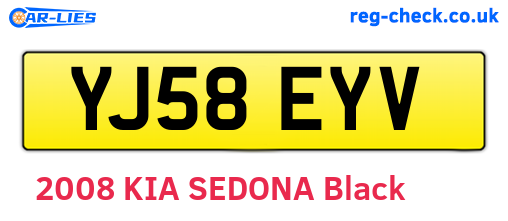YJ58EYV are the vehicle registration plates.